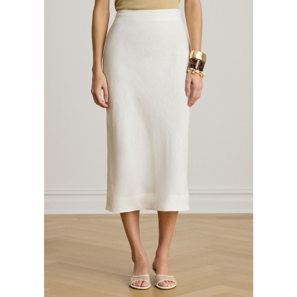Women's Linen Midi Pencil Skirt - 1
