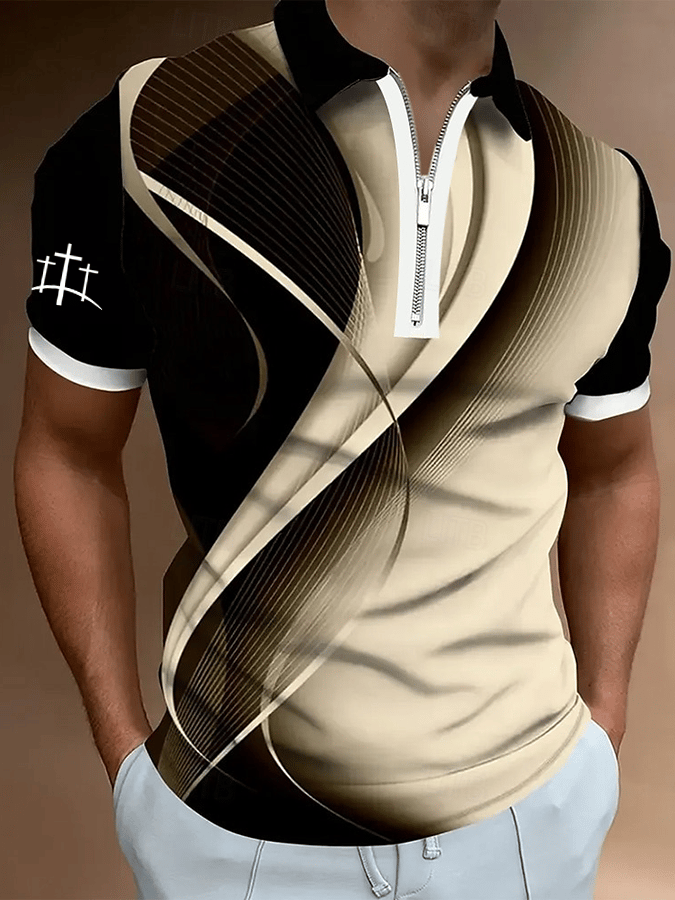 Camisa polo Faith estampado casual para hombre