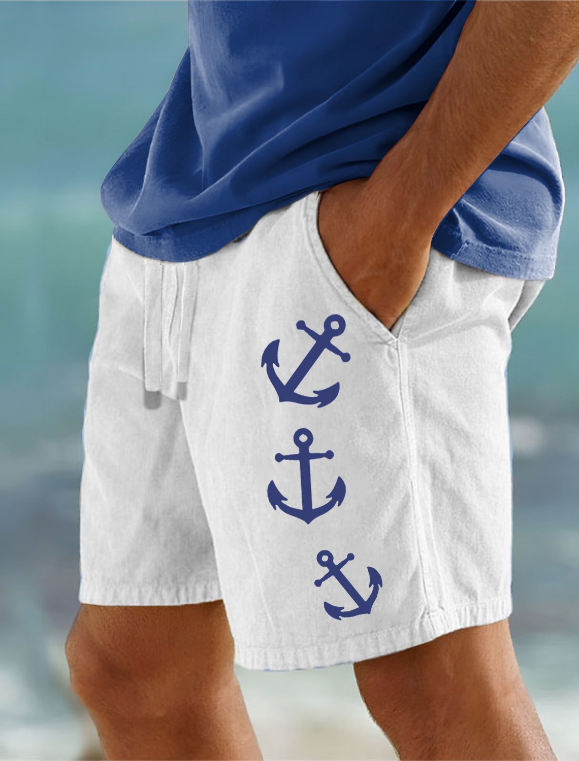 Shorts Hawaiian Anchor estampado Resort (With Pockets) para hombre