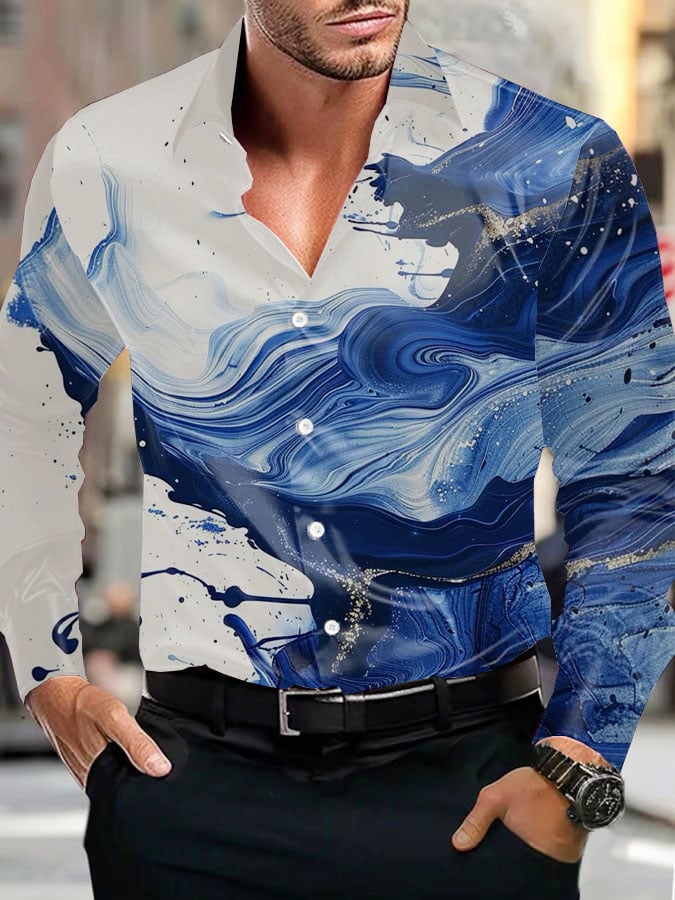 Camisa ejecutivo de lujo de manga larga para hombre