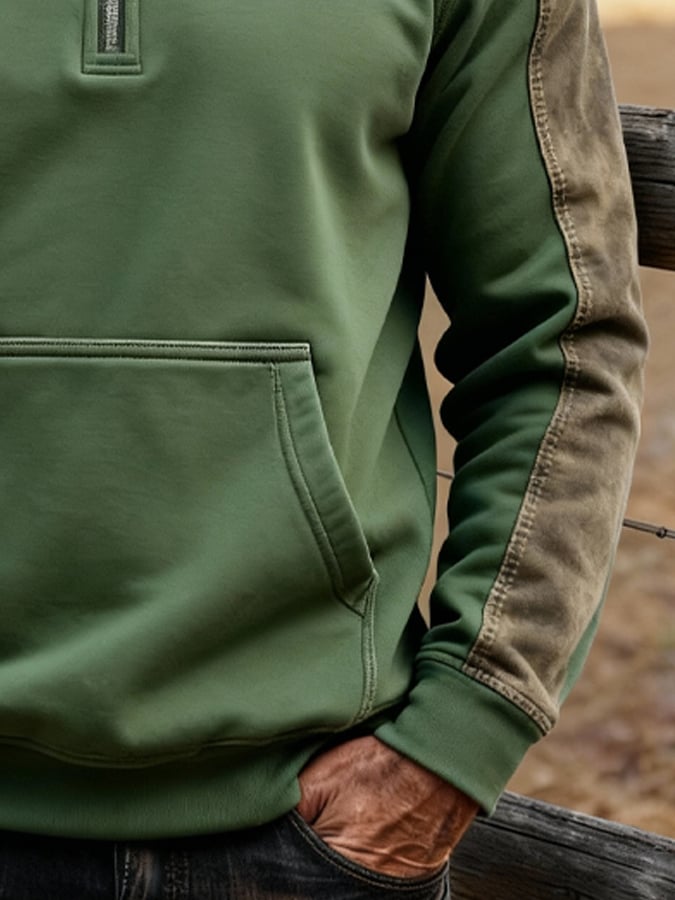 Sudadera vintage Comfortable con cierre Hooded para hombre