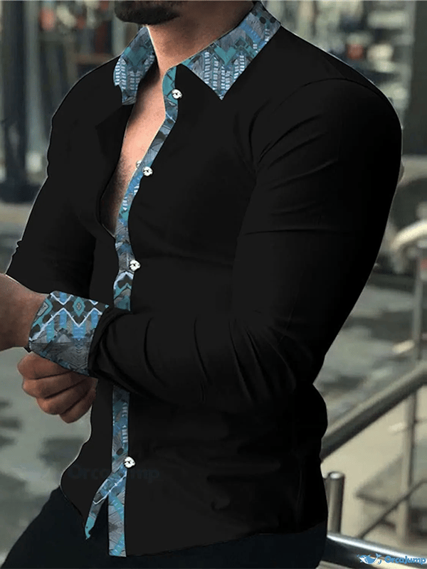 Camisa de lujo ejecutivo de manga larga para hombre