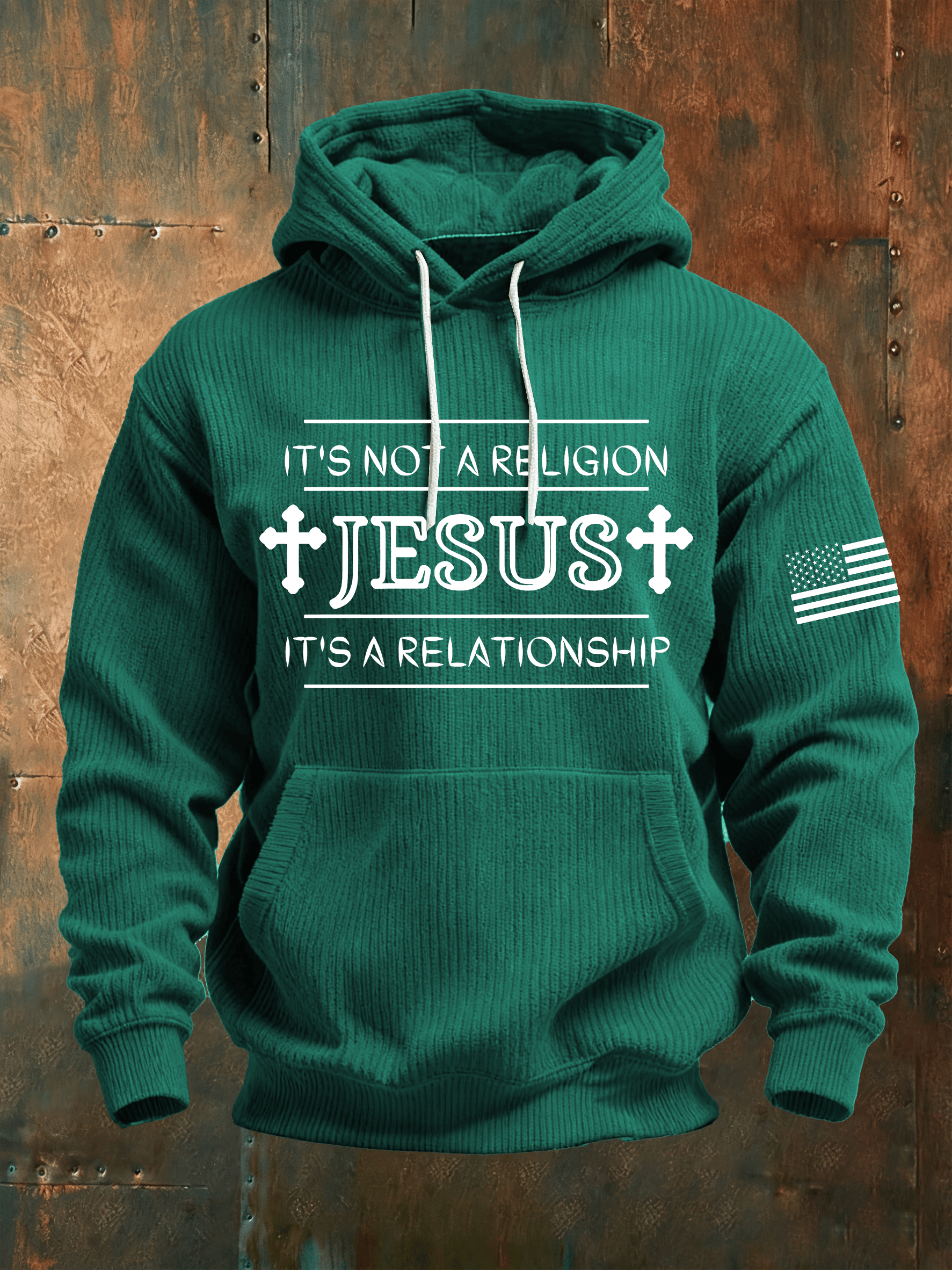Sudadera Faith estampado tejido con gorrasucha para hombre
