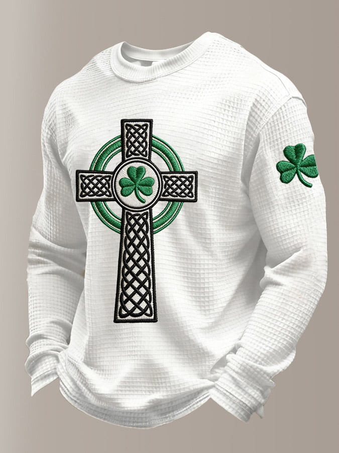 St. Patrick's Day estampado casual Top para hombre