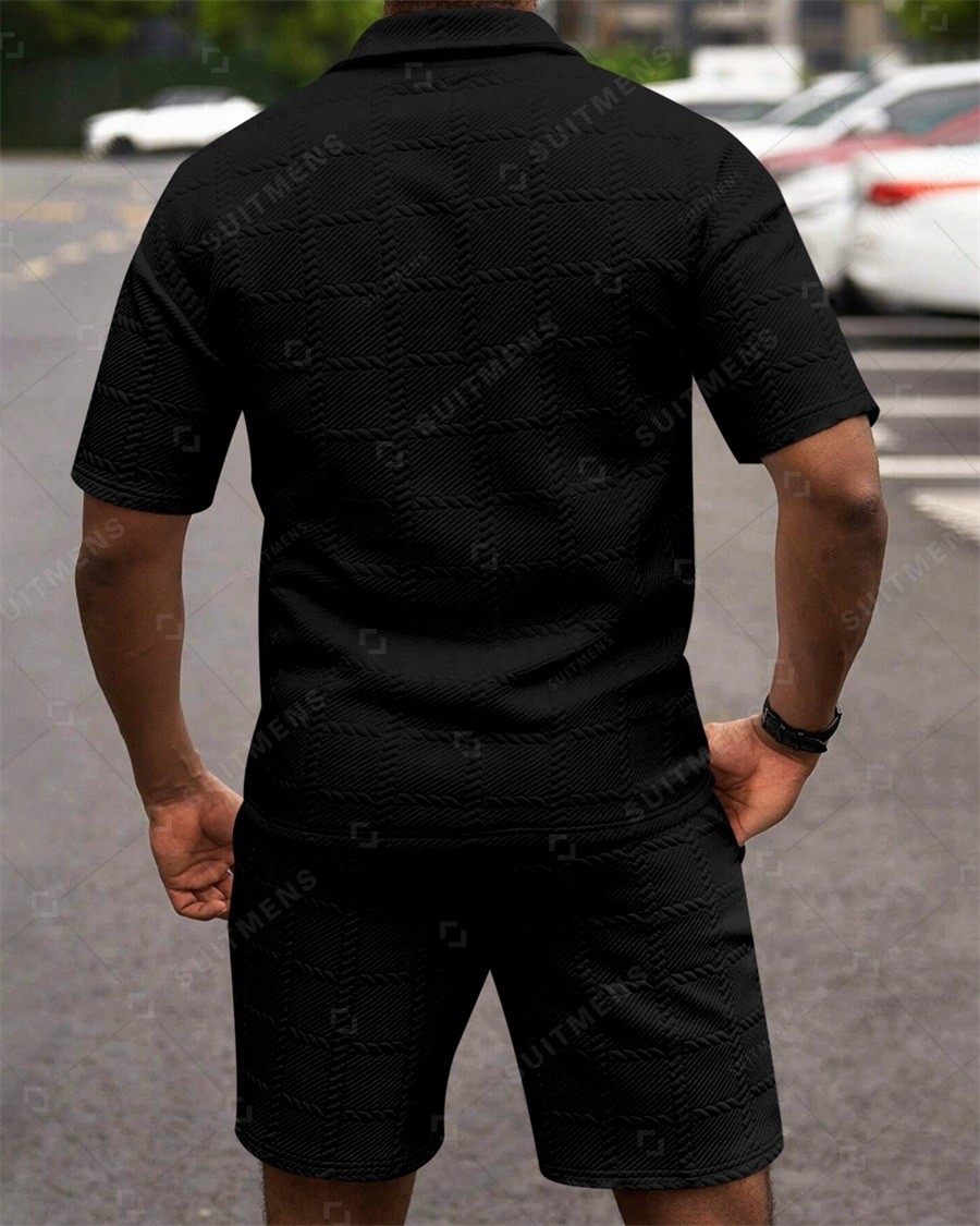 Camisa polo Simple Textured Summer Set 251 para hombre