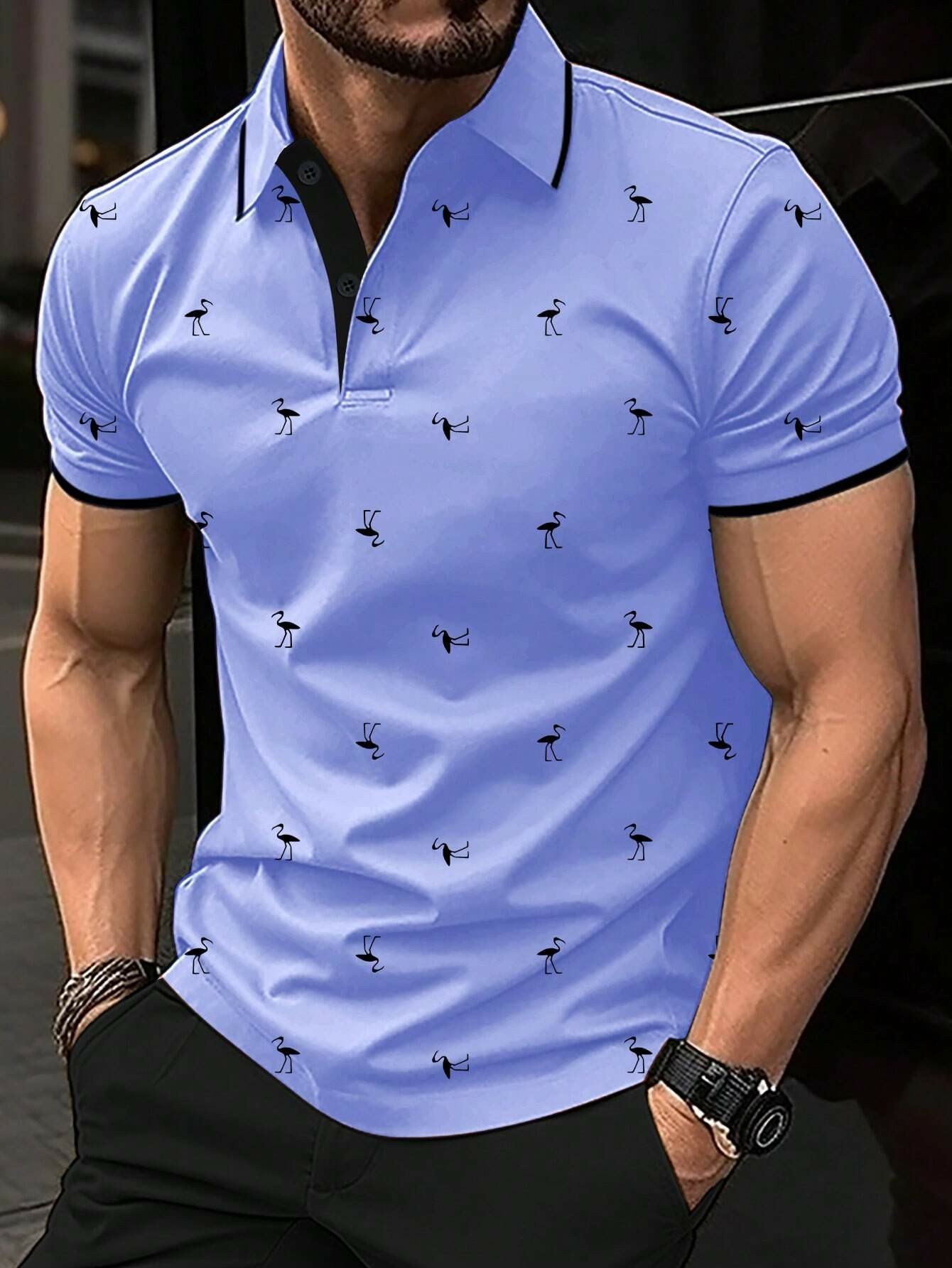 Camisa polo casual para hombre