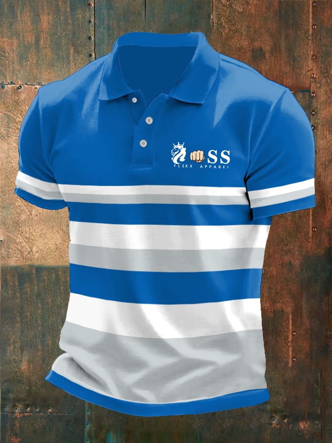 Camisa polo casual with contrast estampado para hombre