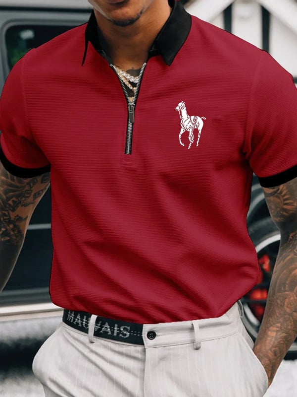 Casual cierre Polo para hombre