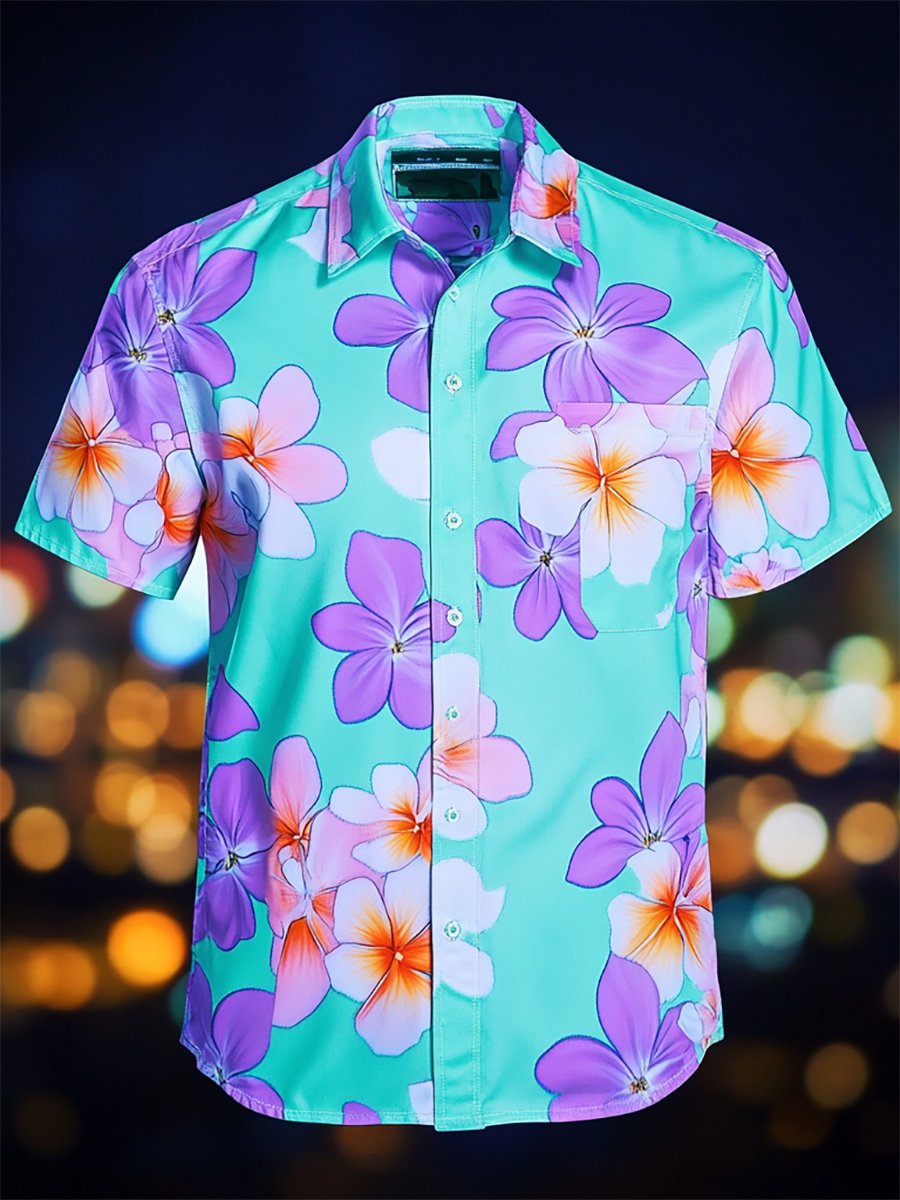 Camisa Resort casual floral Art de manga corta para hombre