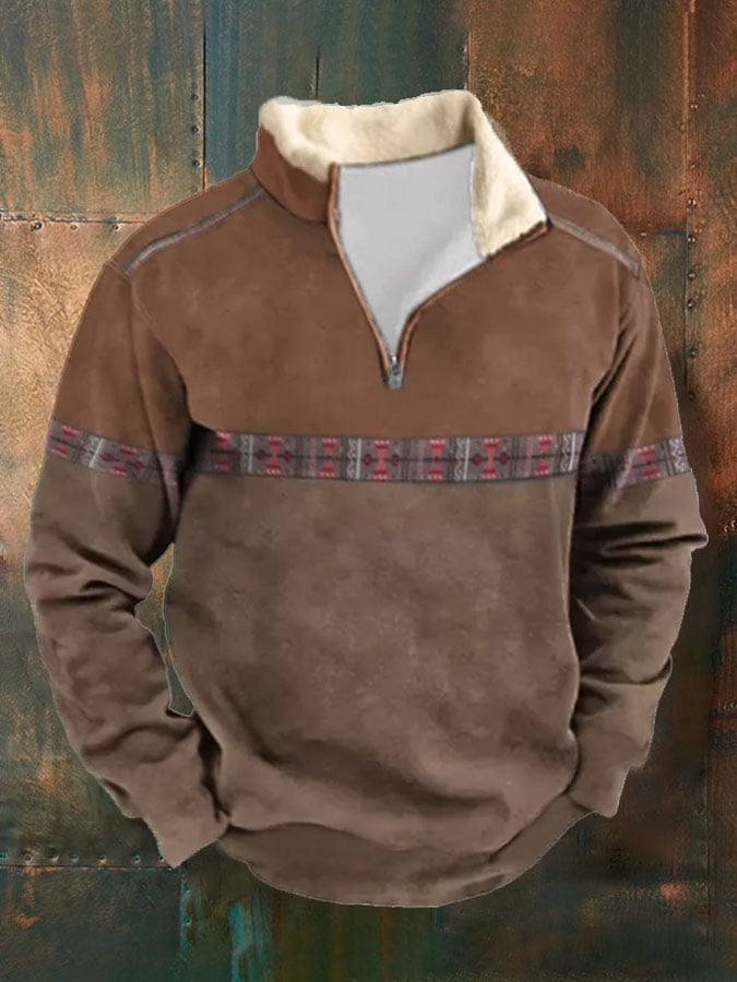 Sudadera casual cierre Stand cuello de manga larga