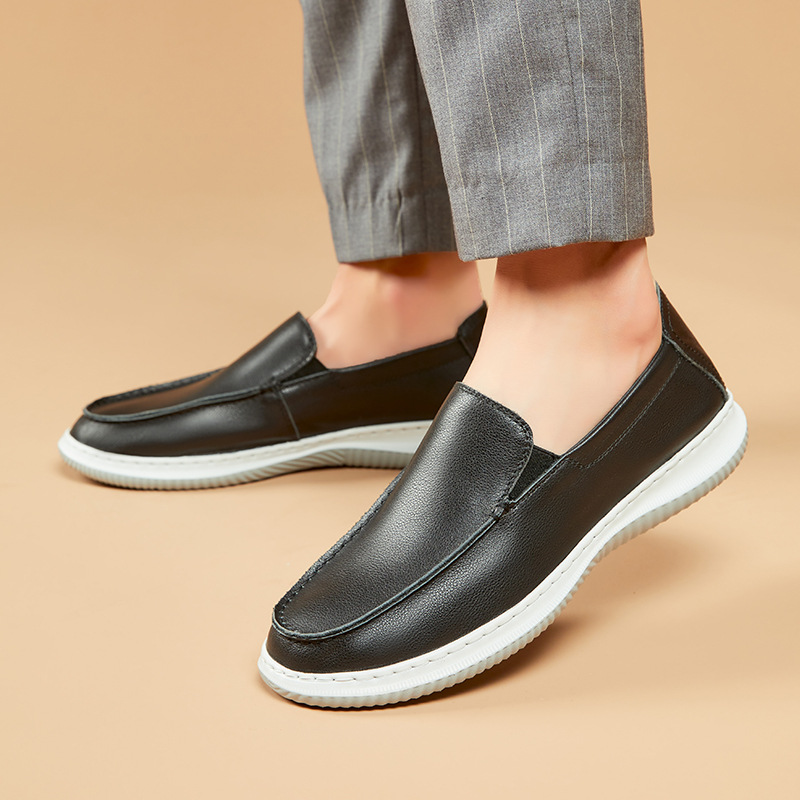 Mocasines Leather British Style Slip-On casual para hombre