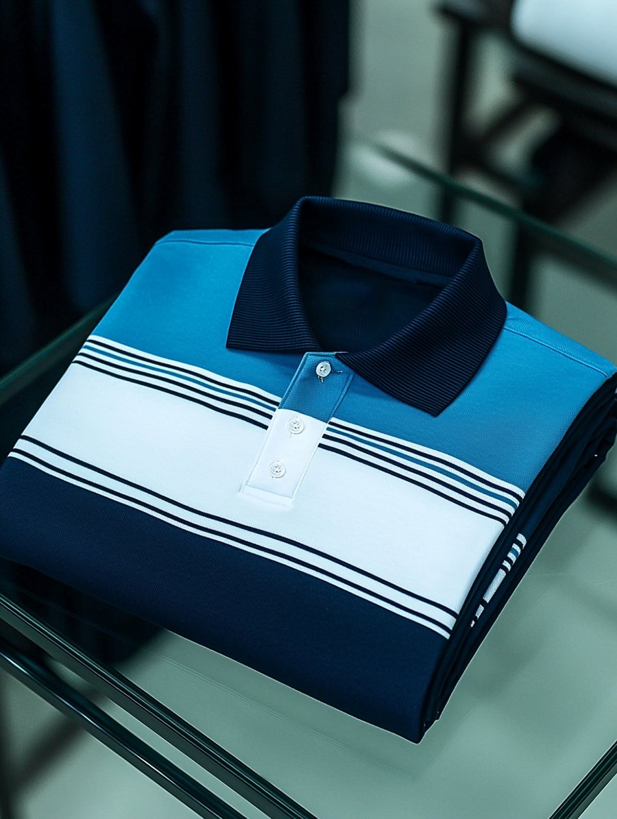 Camisa polo vintage ejecutivo de manga larga para hombre