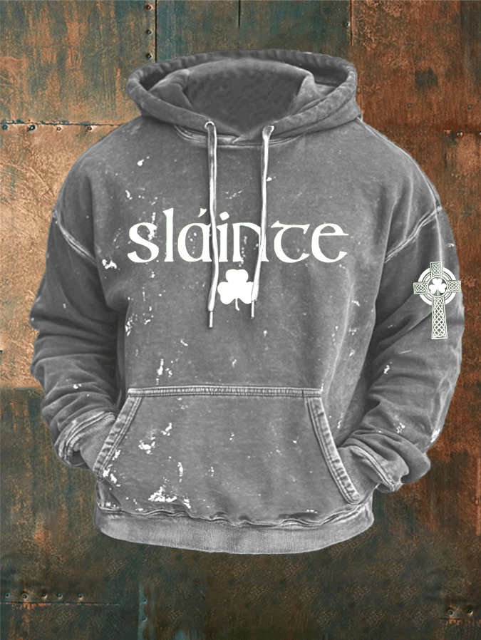 Sudadera St. Patrick's Day estampado Hooded para hombre