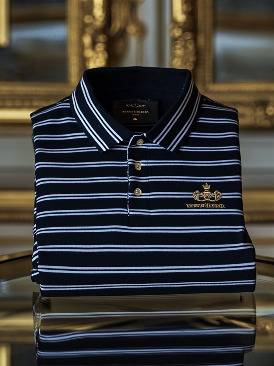 Camisa polo casual ejecutivo de manga larga para hombre