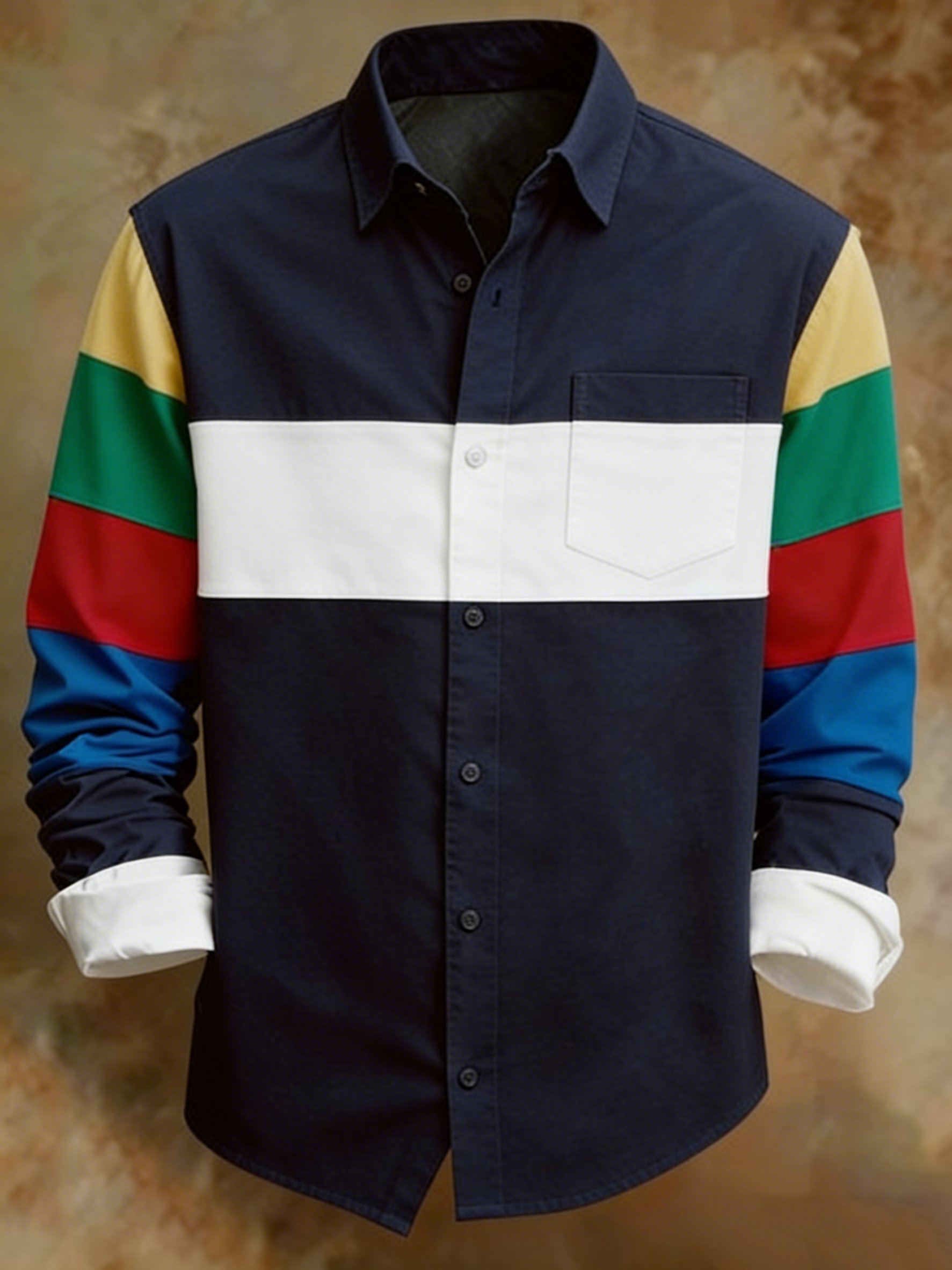 Retro a rayas diseño Princamiseta para hombre