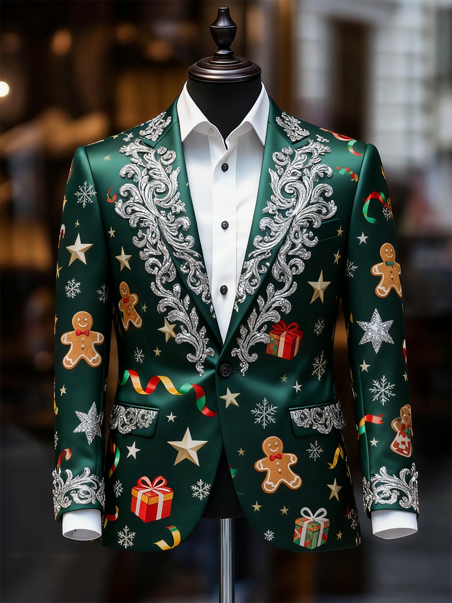 Ejecutivo casual Christmas Suit Outerwear para hombre