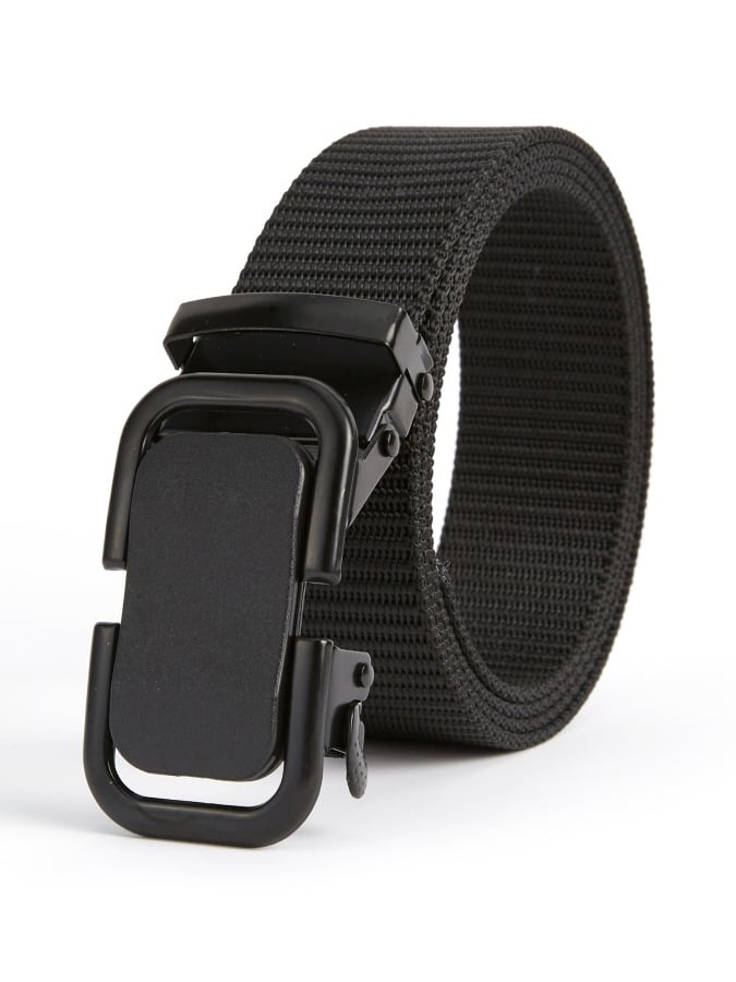 Cinturón para exterior training automatic buckle nylon canvas braided para hombre
