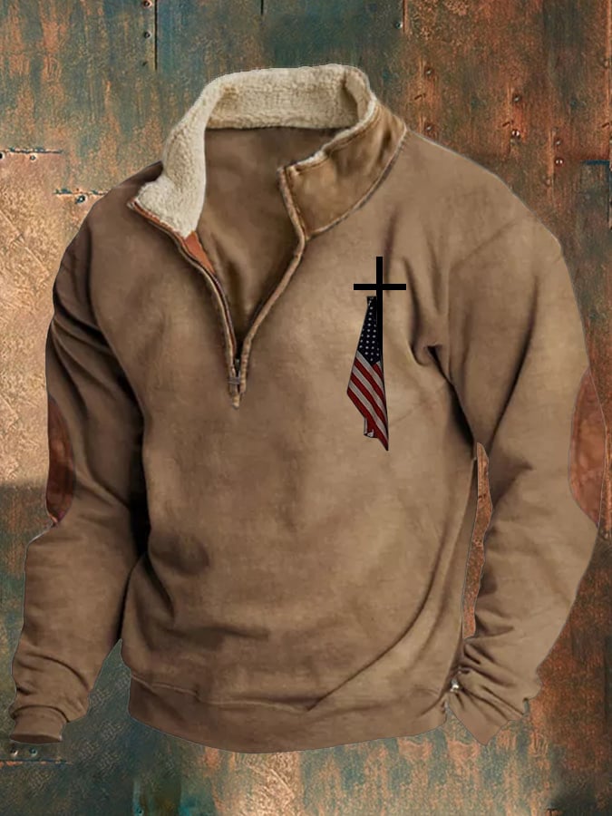 Sudadera casual Faith estampado de manga larga para hombre