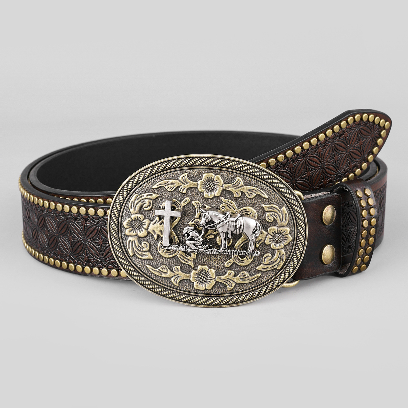 2025 Trendy retro para hombre Western Denim Belt