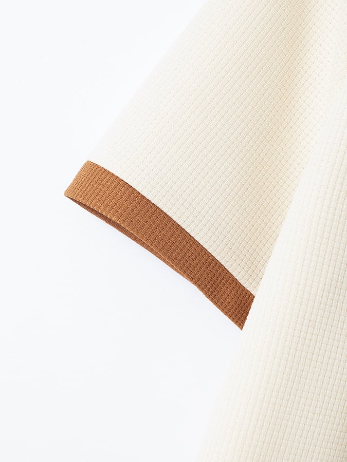 Camisa polo Waffle Fabric de moda casual (With bolsillos) para hombre