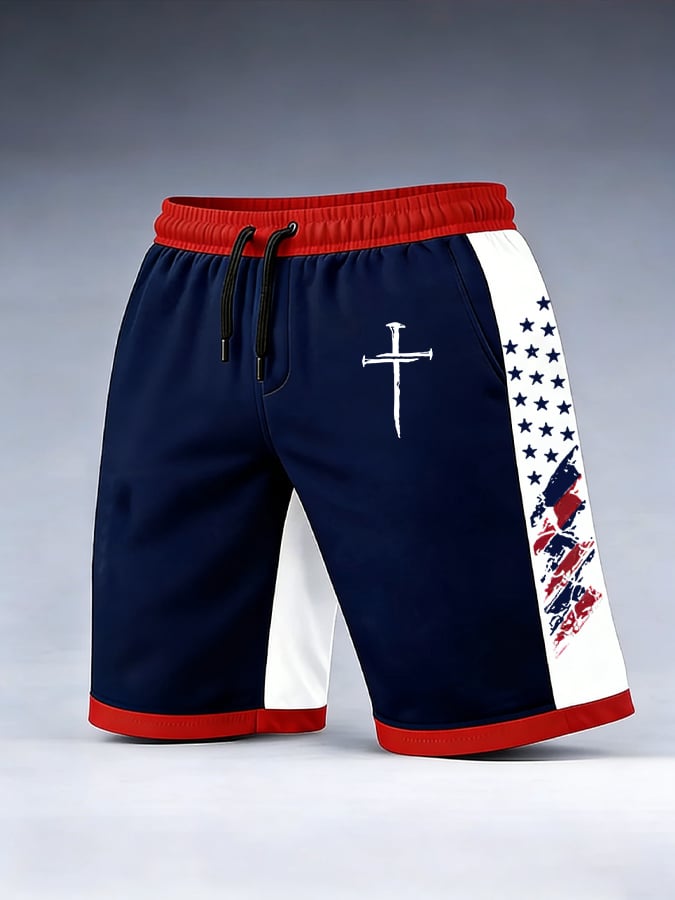 Shorts Faith-estampado casual para hombre
