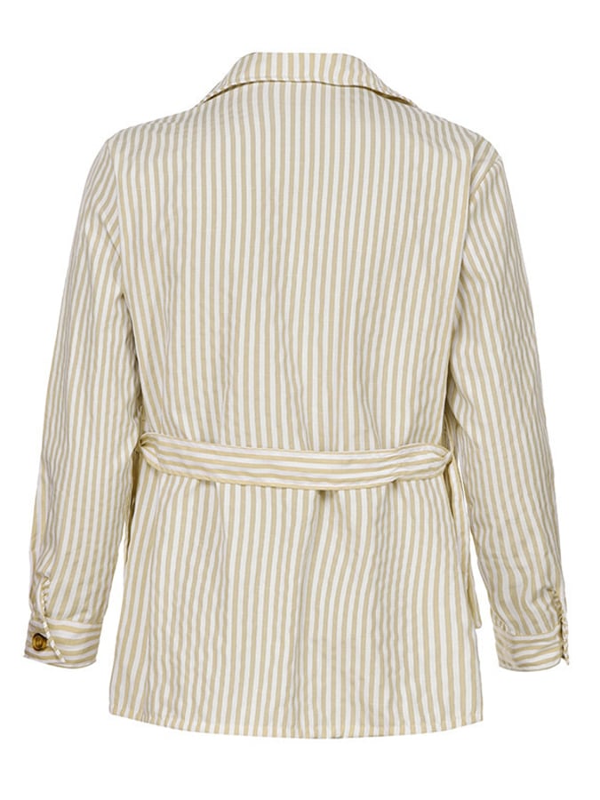Retro a rayas Multi-bolsillo Design casual Suit para hombre