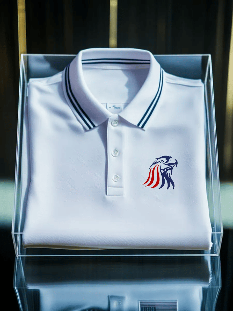 Camisa polo retro American Eagle estampado para hombre