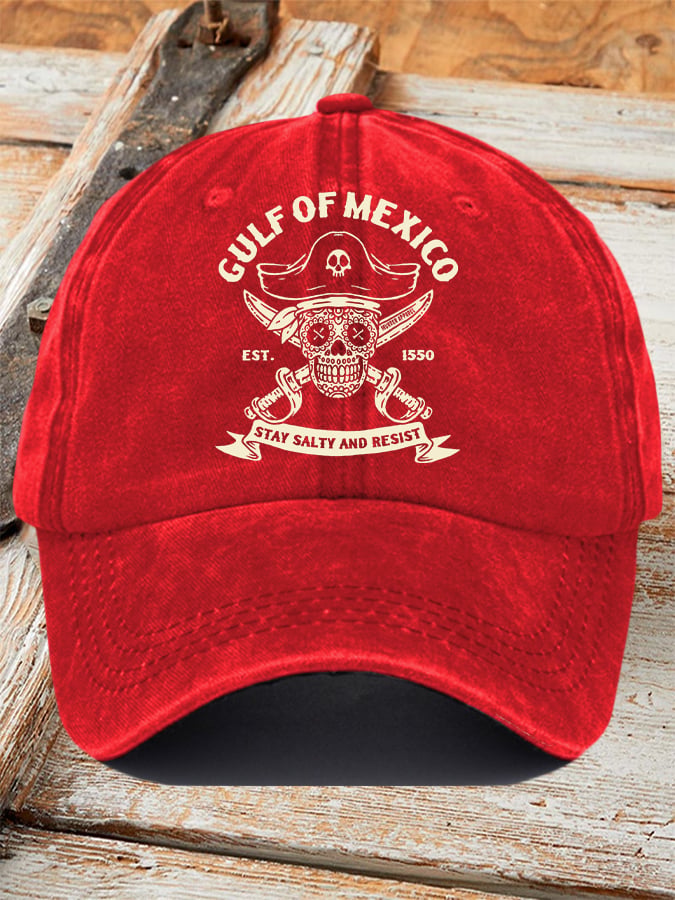Gorras retro Gulf Of Mexico Est 1550 Stay Salty And Resist estampado Baseball