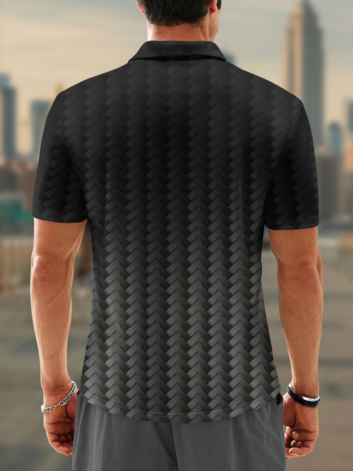 Camisa polo casual Movie hawaiano para hombre