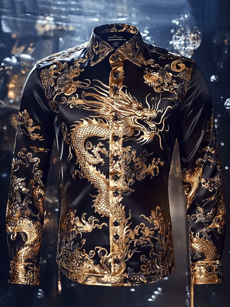 Camisa de lujo Gorgeous de manga larga para hombre
