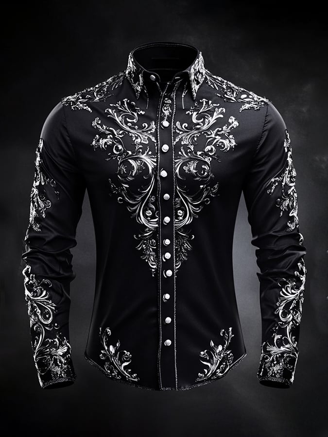 Camisa vintage Art Skull para hombre