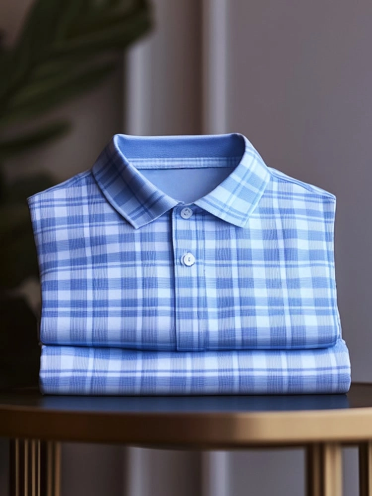 Camisa polo clásico ejecutivo Logo Button de manga corta para hombre