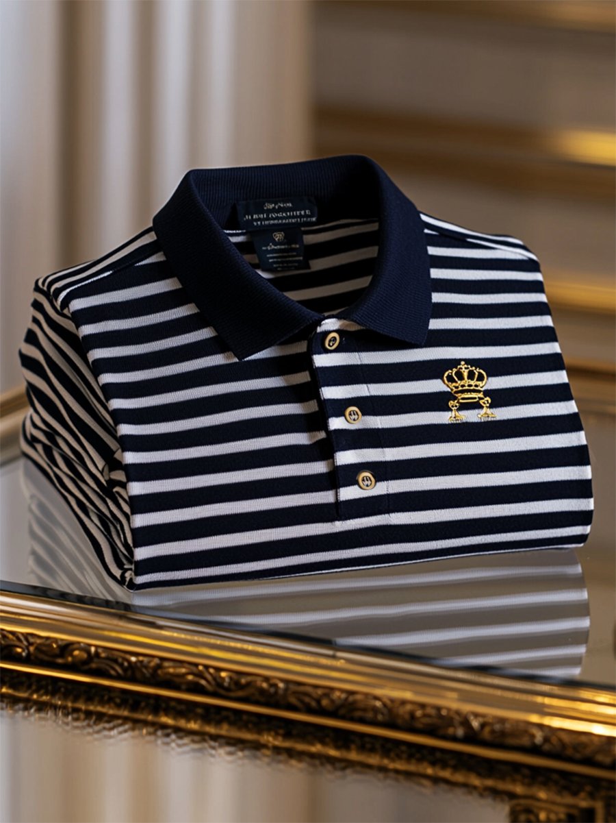 Camisa polo ejecutivo casual Button de manga corta para hombre