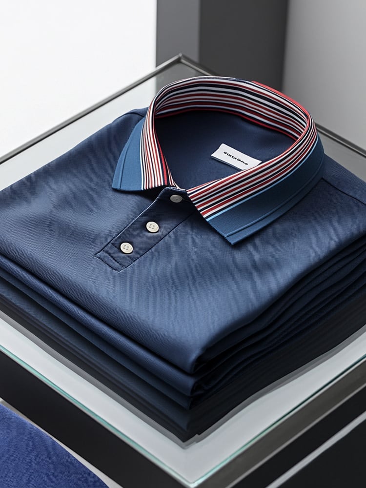 Camisa polo clásico ejecutivo Button de manga corta para hombre