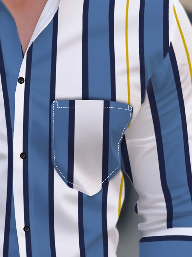 Camisa a rayas ejecutivo casual para hombre