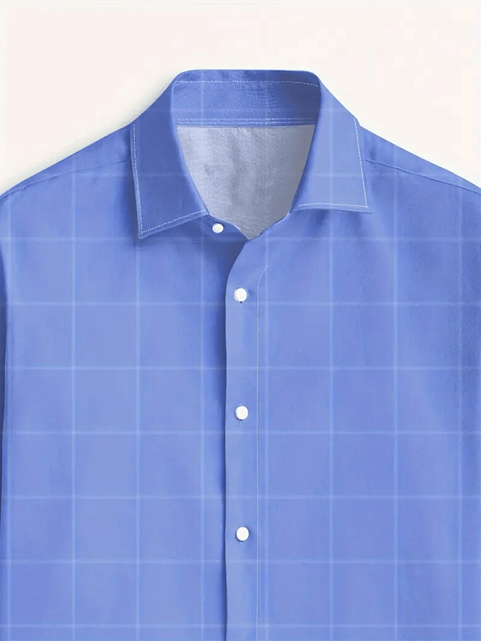 Camisa a cuadros ejecutivo casual para hombre