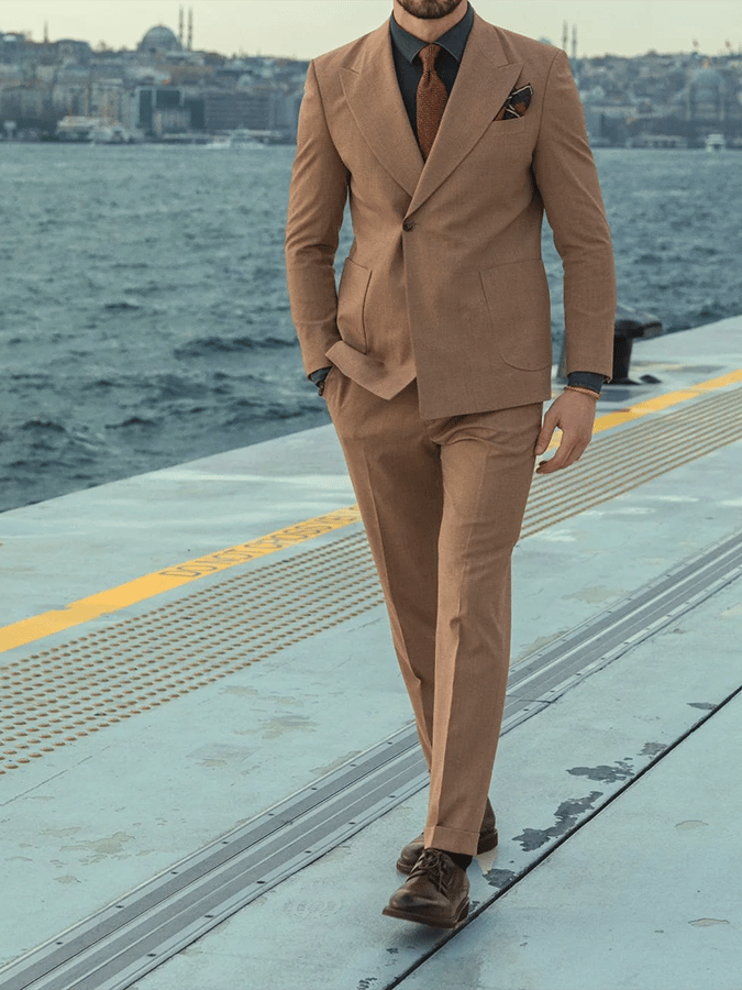 Chaqueta retro Single Breasted a cuadros Gentleman ejecutivo Suit para hombre