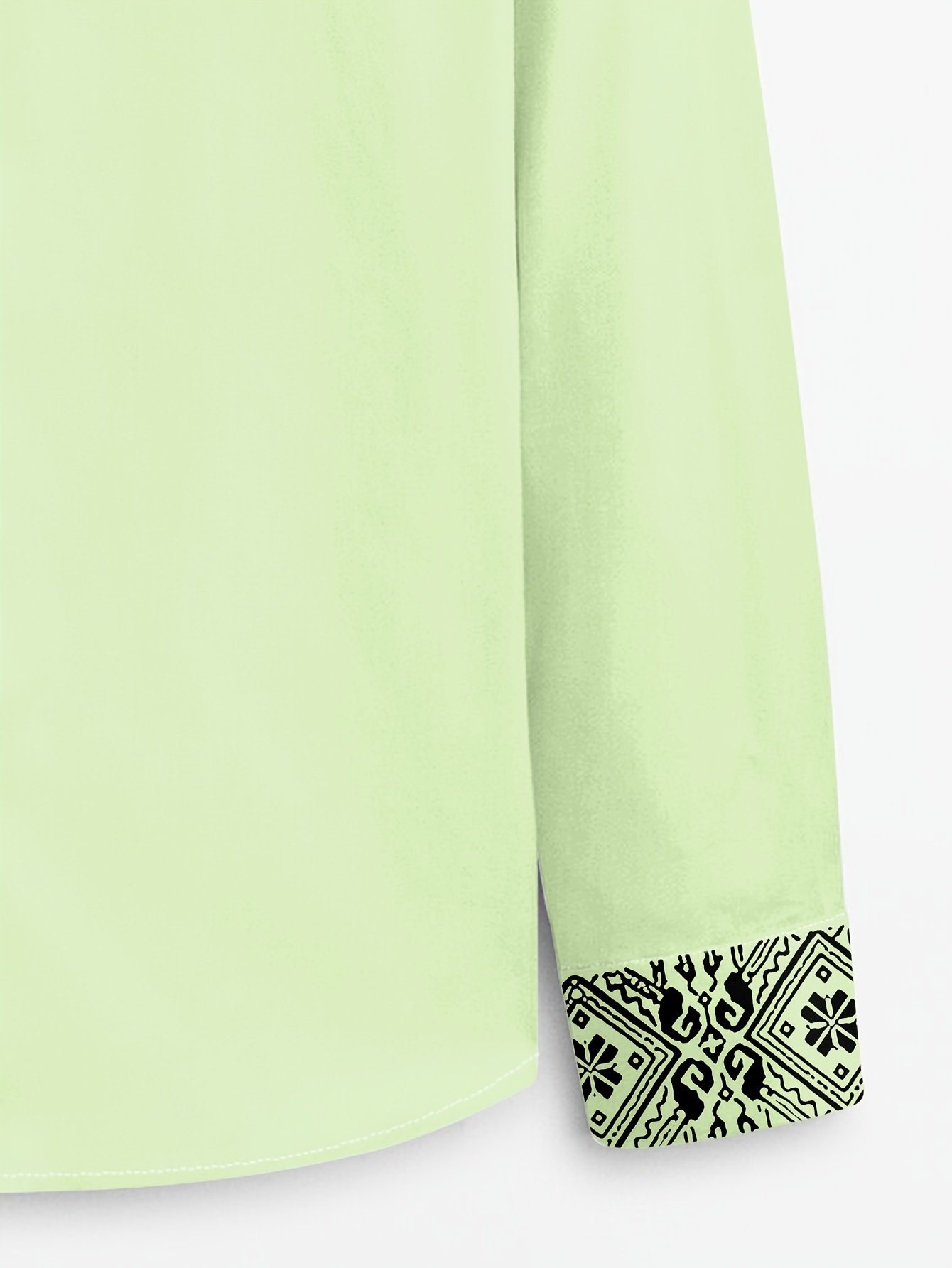 Camisa Street Style ejecutivo casual Ethnic estampado de manga larga para hombre
