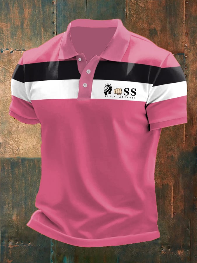 Camisa polo casual with contrast estampado para hombre