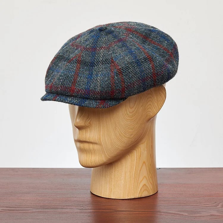 Gorras PEAKED SHELBY - HARRIS TWEED Genuine Scottish Harris Tweed 8 Panels Man gorras