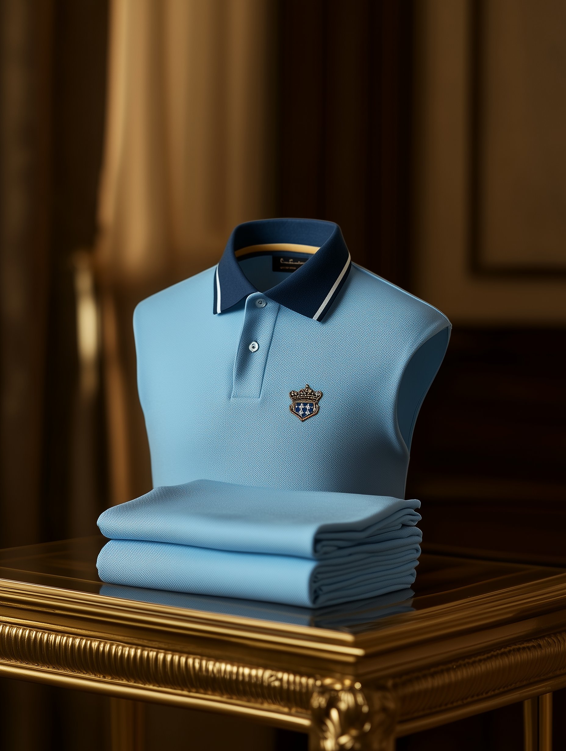 Camisa polo ejecutivo casual Button Old Money Emblem de manga corta para hombre