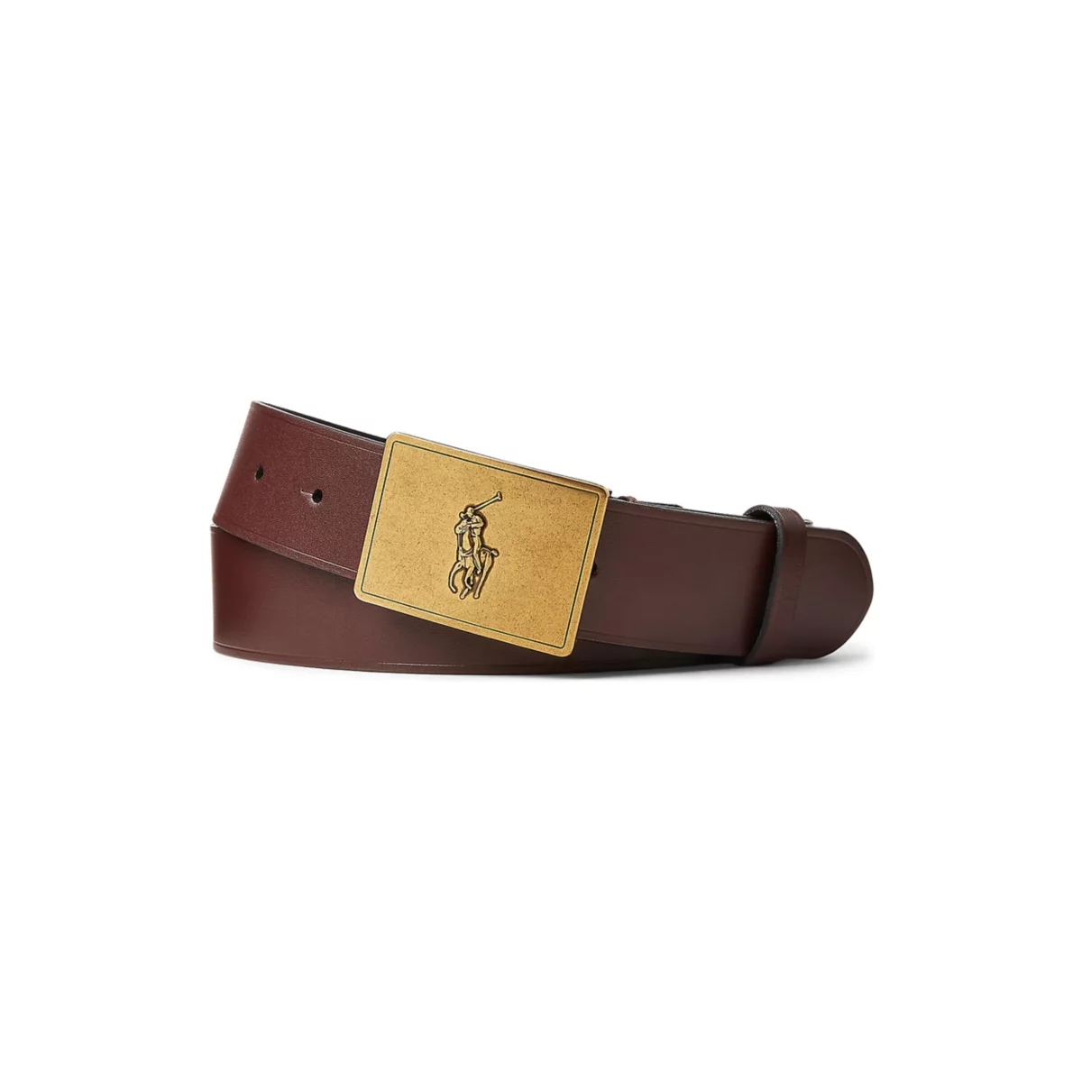 Pony Plaque Leather Belt - 1
