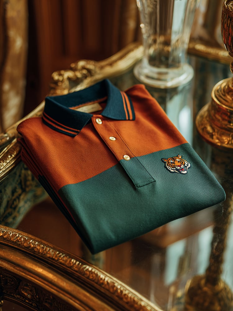 Camisa polo clásico ejecutivo Check Logo Button de manga corta para hombre