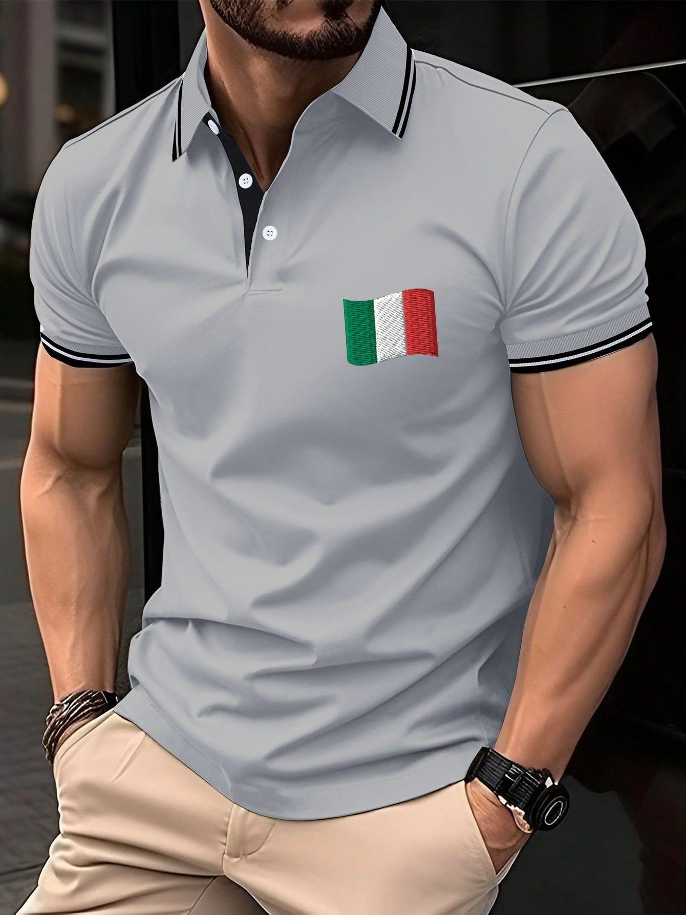 Camisa polo "Italy" estampado para hombre