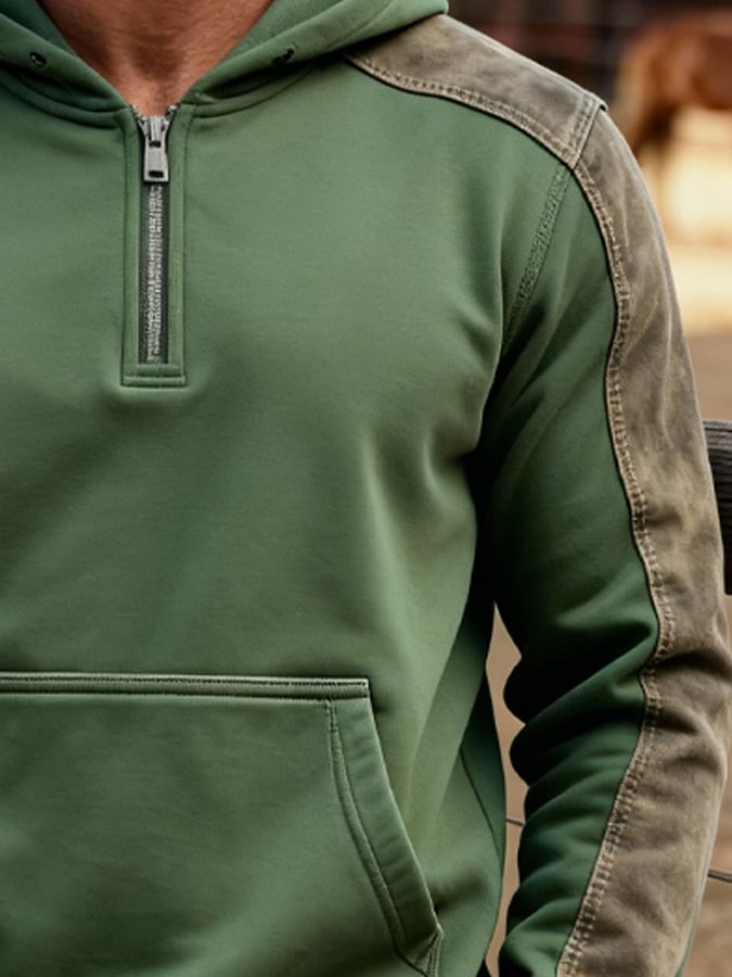 Sudadera vintage Comfortable con cierre Hooded para hombre