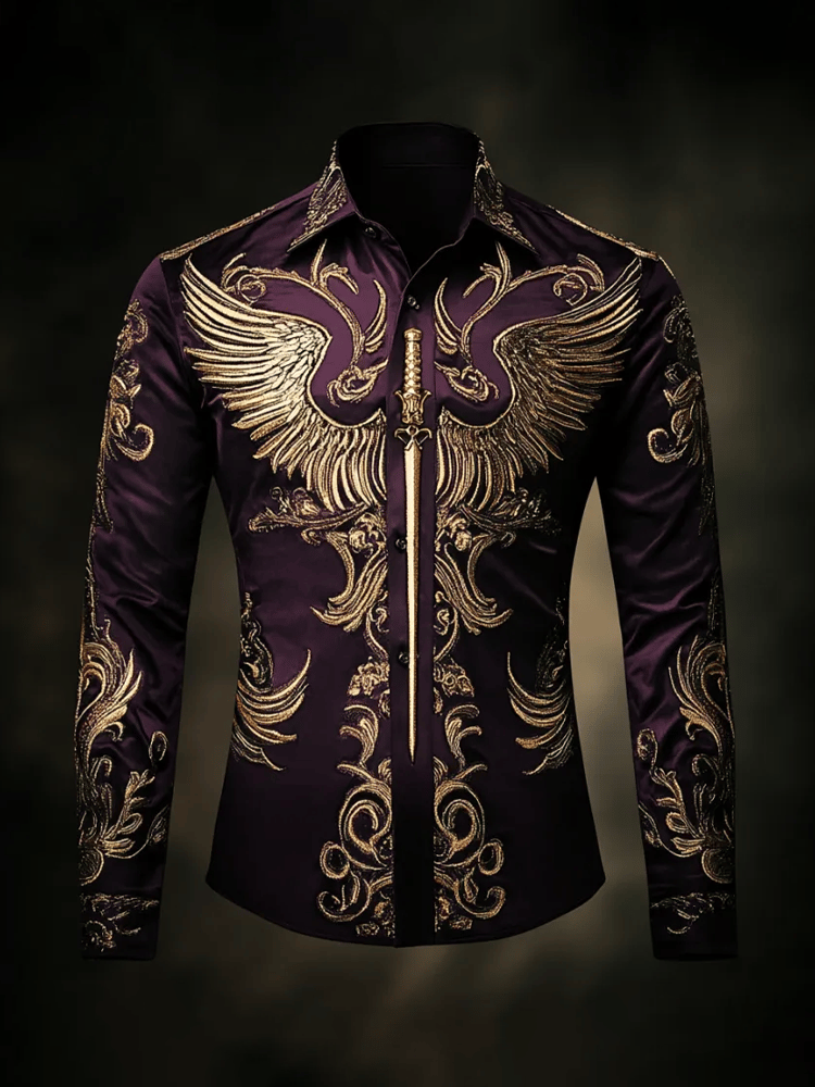 Camisa de lujo Gorgeous de manga larga para hombre