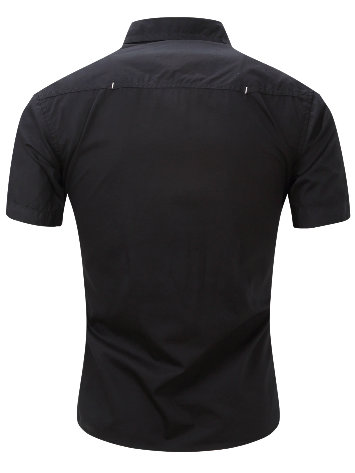 Camisa para exterior casual de algodón Pocket de manga corta para hombre