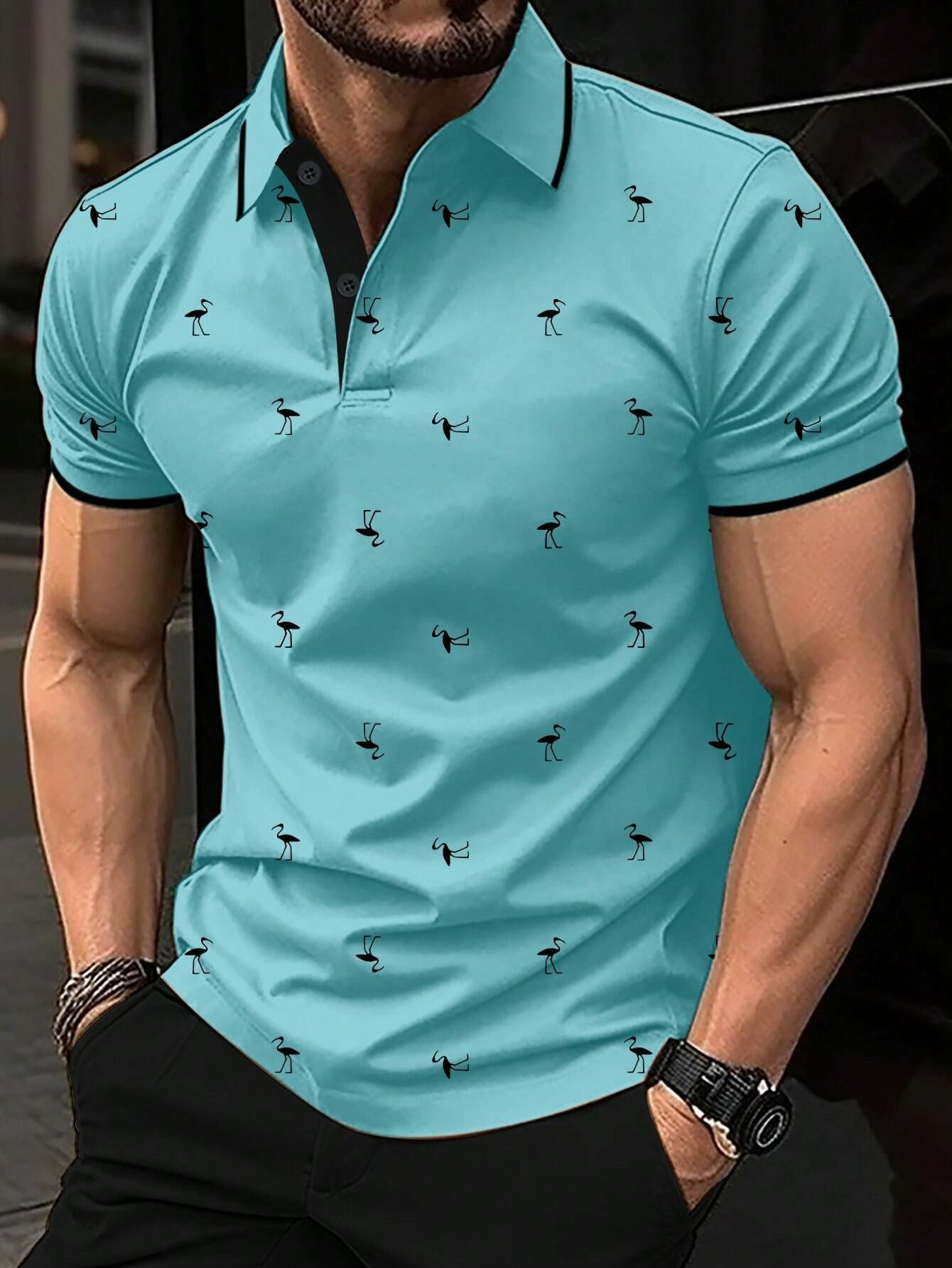 Camisa polo casual para hombre