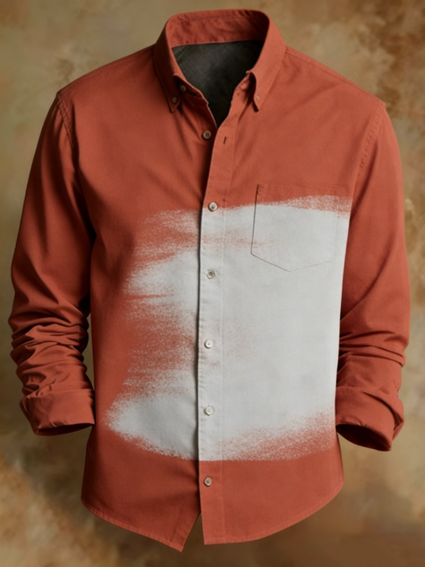 Retro Abstract Colorblock Princamiseta para hombre