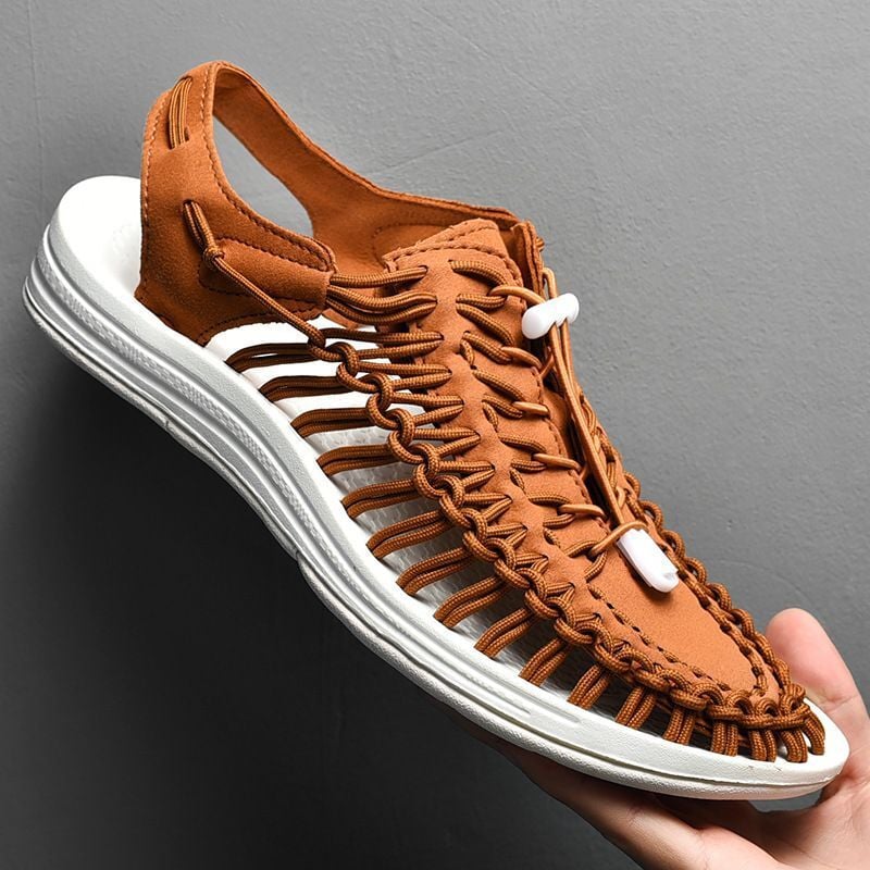 Sandalias Braided casual Openpara trabajo Roman